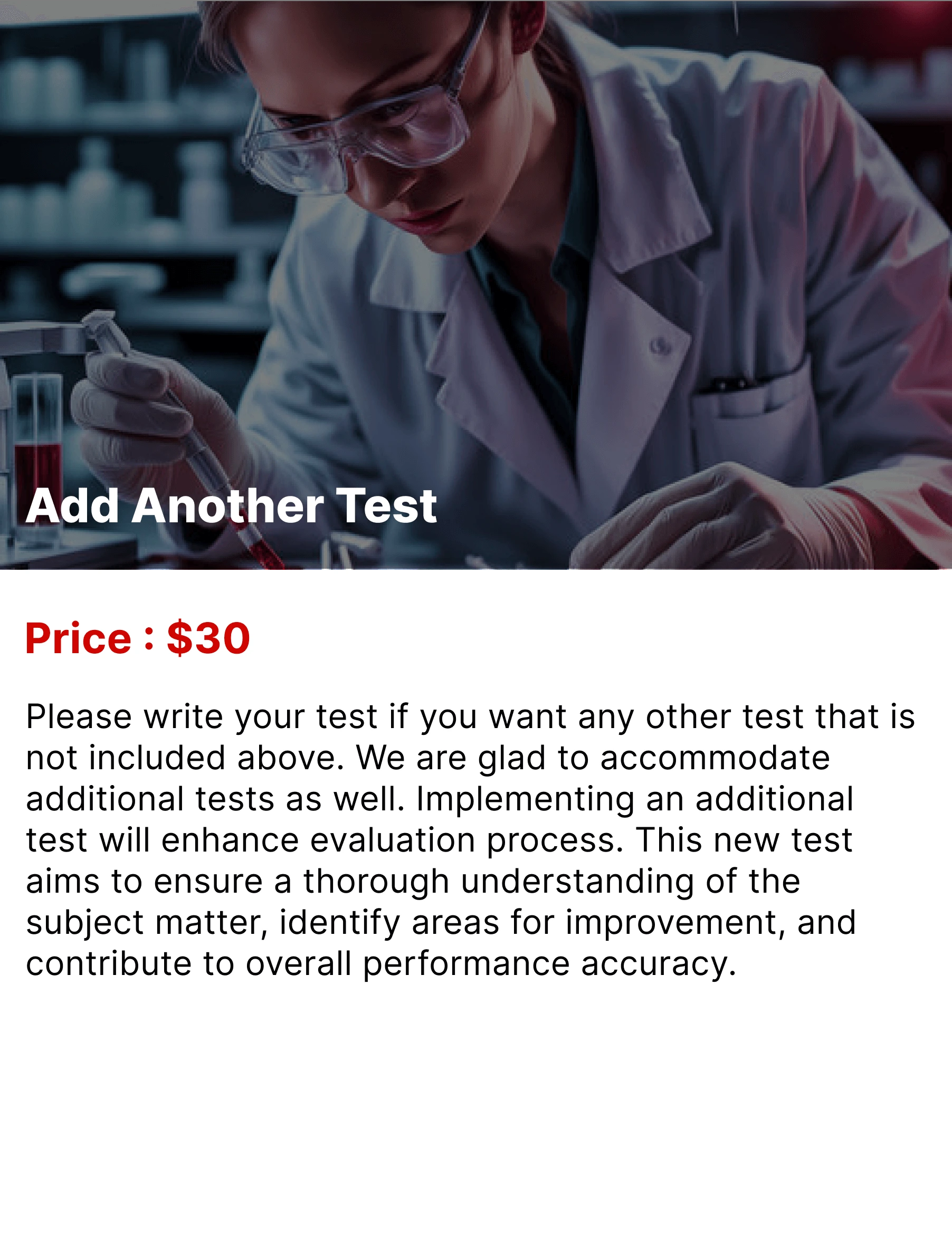 ADD ANOTHER TEST